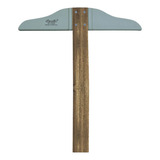 Régua T De Madeira 50cm Trident Com Cabeçote Fixo Mod 5305