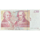 Reino Unido Grã Bretanha Inglaterra 50 Libras De 2 010