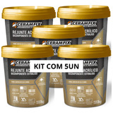 Rejunte Acrilico Bicomponente Ceramfix 1kg Branco Kit 5un