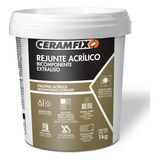 Rejunte Acrilico Bicomponente Extraliso Ceramfix 1kg N Cores