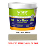 Rejunte Acrílico Cinza Platina Balde 1kg   Parex Portokoll