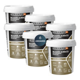 Rejunte Acrilico Extraliso Ceramfix 1kg Branco Kit 6un