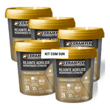 Rejunte Acrilico Extraliso Ceramfix 1kg Platina Kit 5un