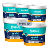 Rejunte Epóxi Piscinas Portokoll Azul Celeste Kit 5un