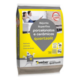 Rejunte Porcelanato Resinado 5kg Cinza Platina Quartzolit