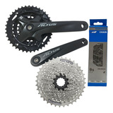 Relação Shimano Altus M2000 3x9v Pedivela Cassete Corrente