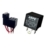 Relé Auxiliar 12v 40a 4 Term Com Soquete Porta Fusivel Univ