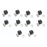 Rele Auxiliar 4 Terminais 12v 40 Amp C suporte 10 Peças