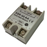 Relê De Estado Sólido Ssr Controle Ac 110v 220v 40a