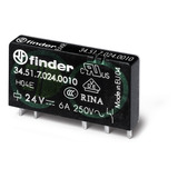 Rele Finder 345170240010 6 Amperes 24v Pci kit Com 10 Pçs 