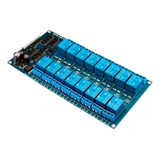 Relé Interface Optoacoplador 16 Saídas 24v Para Automação
