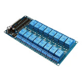 Relé Interface Optoacoplador 16 Saídas 5v Para Automação