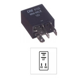 Rele Mini Auxiliar 12v 40a Com 4 Pinos Com Resistor Dni0125