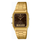 Relogio Analogico Digital Dourado