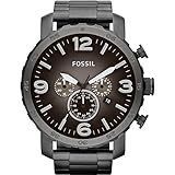 Relógio Analogico Fossil Masculino Caixa Aço Grafite Pulseira Aço Grafite