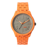 Relógio Analógico Masculino Sneakers Laranja