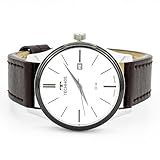 Relógio Analógico Technos Steel Masculino Com Pulseira De Couro Marrom