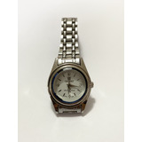 Relógio Antigo Orimet Prata Cristal Azul Japan Movt