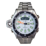 Relógio Aqualand Atlantis Masculino Luminoso Digital Cor Do Fundo Branco