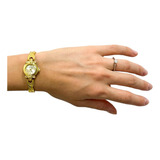 Relogio Arabescos Dourado Feminino