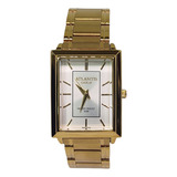 Relógio Atlantis Gold Masculino Retangular Resistente A Água