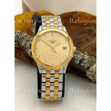 Relógio Automático Aço Ouro Safira Diamantes Longines Unique