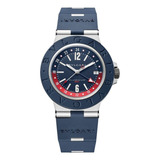 Relogio Azul Aluminium Bvgari