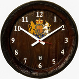 Relógio Barril Decorativo De Parede Horário