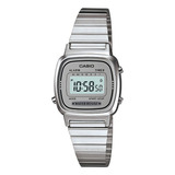 Relógio Casio Digital Vintage Unissex Prata La670wa 7df Cor Da Correia Prateado Cor Do Bisel Prateado Cor Do Fundo Prateado