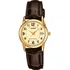 Relógio Casio Feminino Analógico Collection Dourado Couro