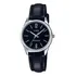 Relogio Casio Feminino Ltp-v005l 1bu Prata Couro Analogico Cor Da Correia Preto Cor Do Fundo Preto