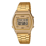 Relógio Casio Feminino Vintage Dourado Gliter B640wgg-9df