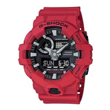 Relógio Casio G-shock Vermelho Ga-700-4adr+manual+ Notafisca