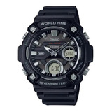 Relógio Casio Masculino Anadigi Prova Dágua Aeq 120w 1avdf