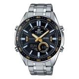 Relógio Casio Masculino Edifice Efv c100d 1bvdf Telememo Cor Da Correia Prateado Cor Do Bisel Preto Cor Do Fundo Preto