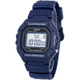 Relógio Casio Masculino Iluminator W 218h 2avdf Azul Digital