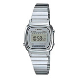 Relógio Casio Mini Feminino Vintage Digital Prata La670wa7df