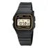 Relógio Casio Quadrado F-91wg-9qdf Cor Da Correia Preto Cor Do Fundo Dourado