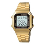 Relógio Casio Unissex Vintage Dourado A178wga