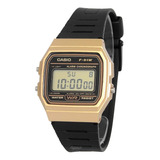 Relógio Casio Unissex Vintage F 91wm 9adf Dourado Digital