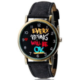 Relogio Casual Pulseira Preta