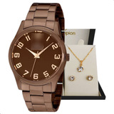 Relogio Champion Feminino Chocolate