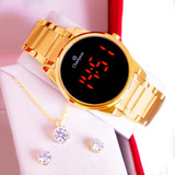 Relógio Champion Feminino Digital Dourado Ch40062u