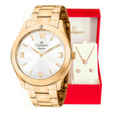 Relógio Champion Feminino Dourado Cn29865s