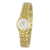 Relogio Champion Feminino Pequeno Prova D água Original Cor Da Correia Dourado Cor Do Bisel Dourado Cor Do Fundo Prateado