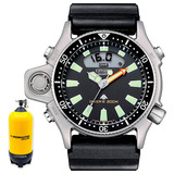 Relógio Citizen Aqualand Diver Promaster Jp2000-08e C520 Cor Da Correia Preto Cor Do Bisel Preto Cor Do Fundo Preto