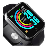 Relógio Com Batimentos Cardíacos Passos Calorias Smartwatch Cor Da Caixa Preto Cor Da Pulseira Preto