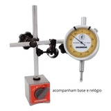Relógio Comparador 0 10mm 0 01mm base Magnética Ajuste Fino
