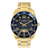 Relógio Condor Masculino - Copc32gc/4a - Dourado Fundo Azul