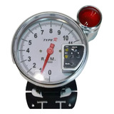 Relógio Conta Giro Rpm Shift Light Led 7 Cores Fundo Branco